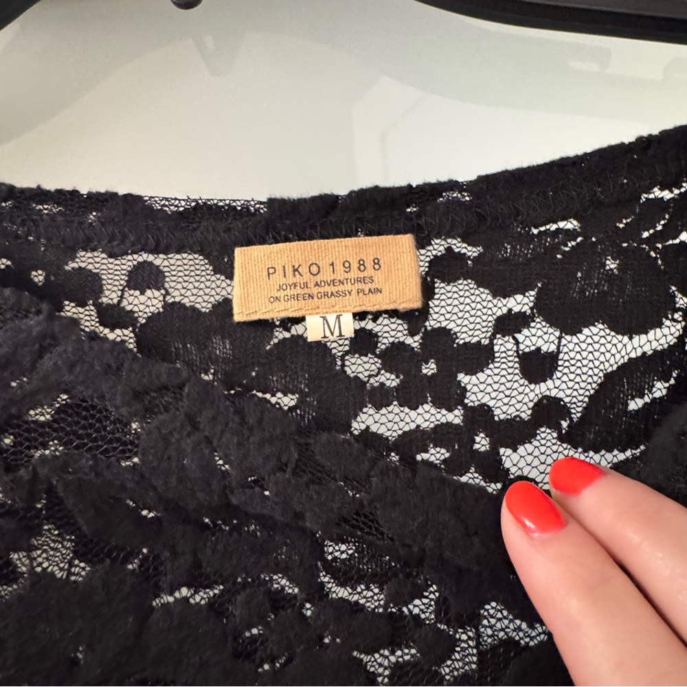Anthropologie lacy long sleeved dress and slip - Picture 3 of 6